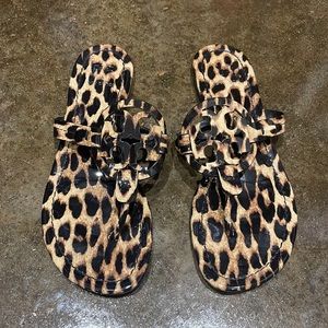 Tory Burch Miller Leopard patent leather Sandals 6.5M
